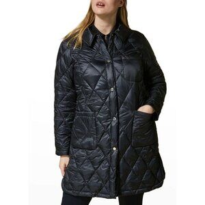 Marina Rinaldi Sport Pacos Women's Navy Quilted Jacket Lightweight Size 18 NWT